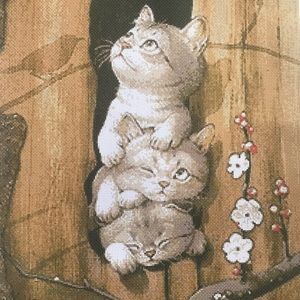 Kittens Cats Large Counted Cross Stitch Pattern